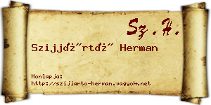 Szijjártó Herman névjegykártya